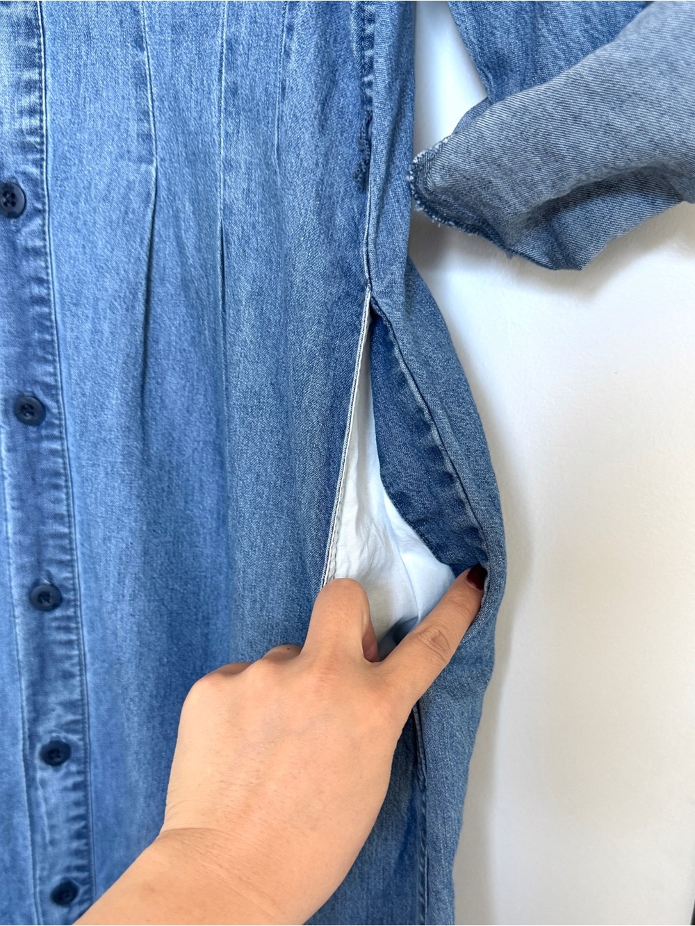 Madewell Denim Midi Shirt Dress - Blue - Picture 3 of 3